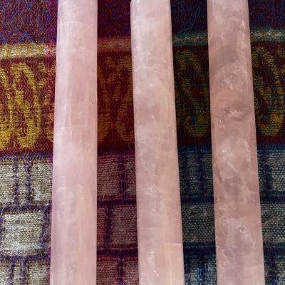 Extra Large Rose Quartz Wands with Square Ends